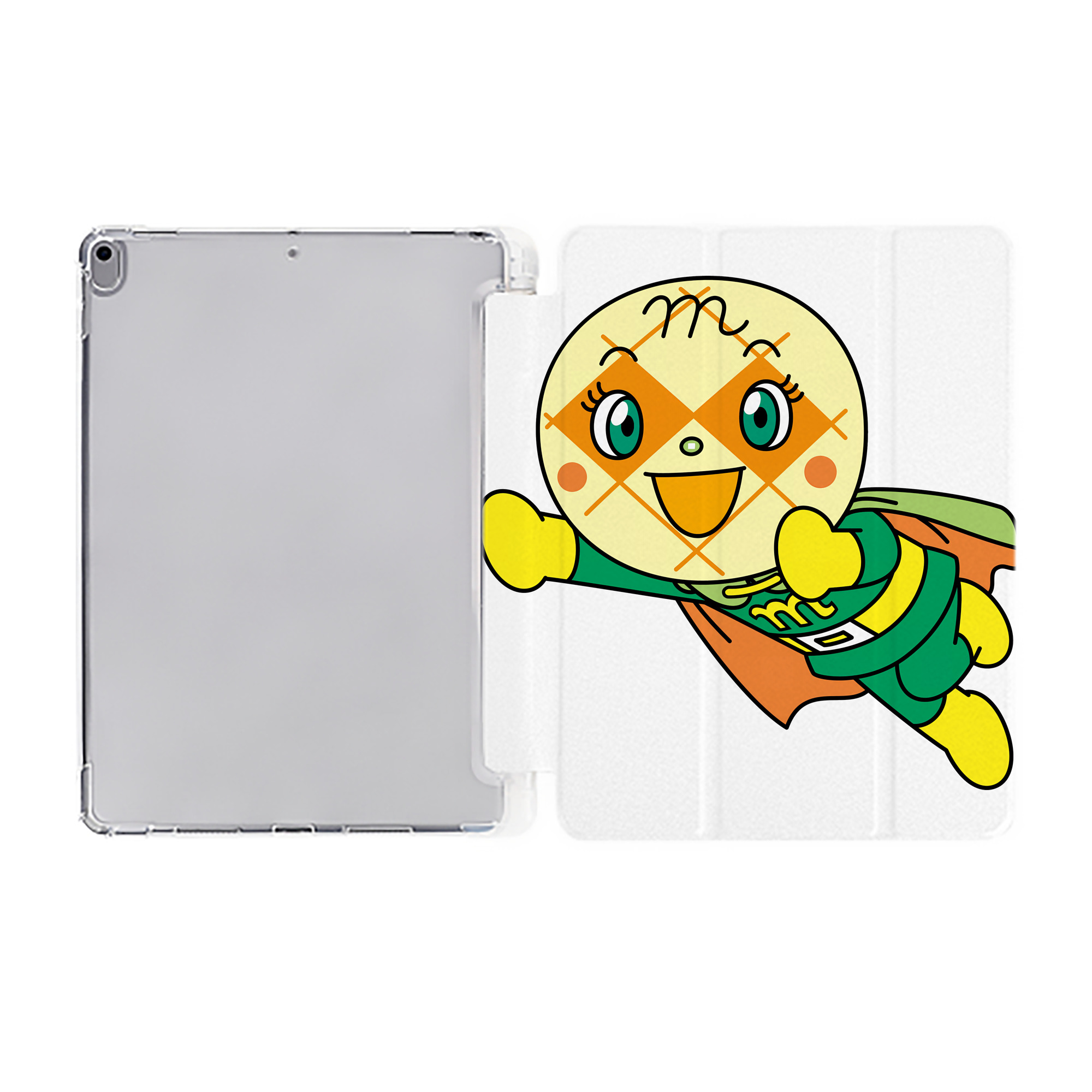（画像用） アンパンマン Anpanman IPad ケース ペン収納付き 三つ折りスタンド PUレザー×シリコン 対応機種9.5/10.5/10.9インチ